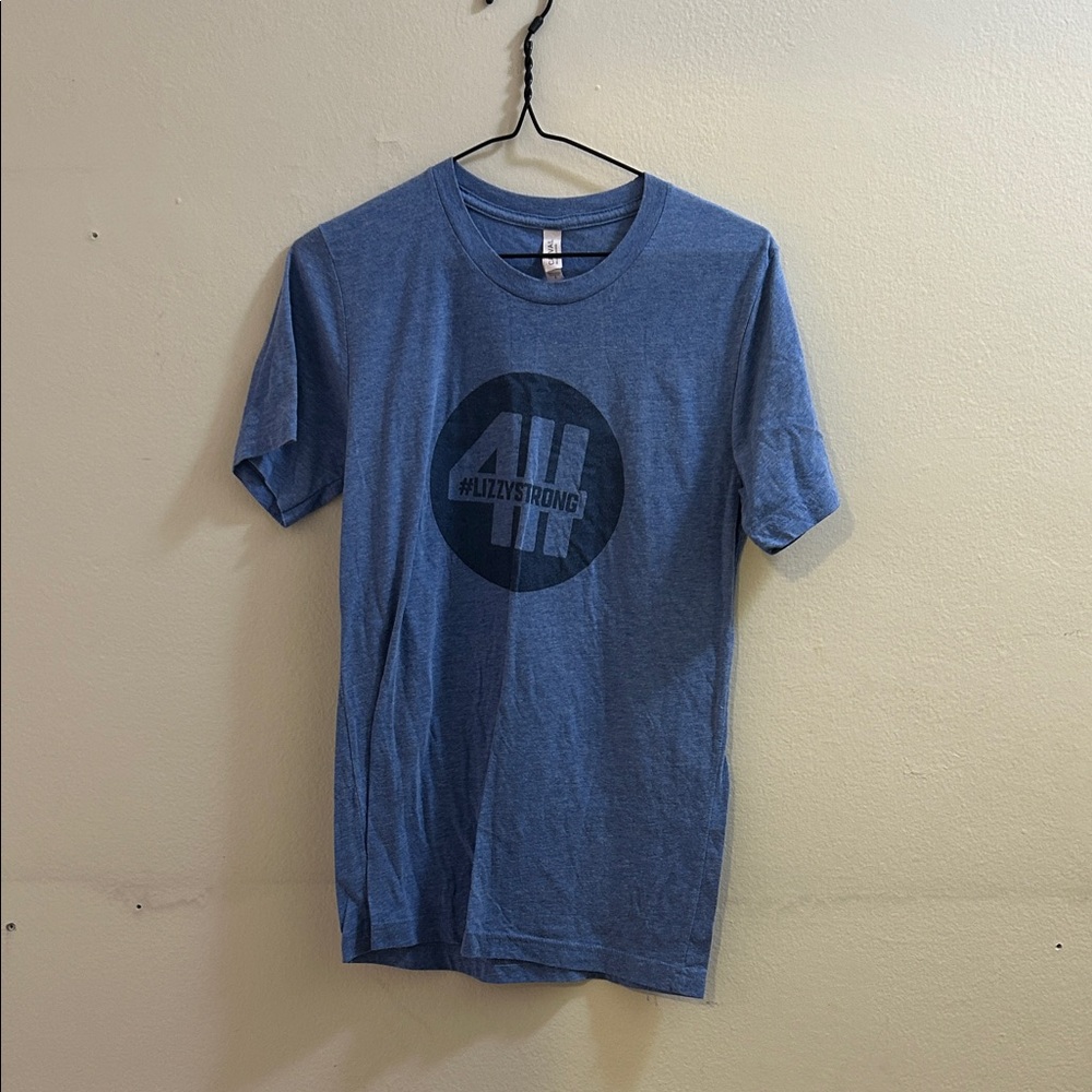 Bella Canvas Heather Blue Graphic Tee - Picture 1 of 8